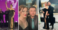 Анета Љумаковска во прегратка на сопругот Рубин Размо на Фолк Фест Валандово една недела по стапувањето во брак