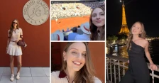 Теона Сима пресреќна пред Ајфеловата кула во Париз, проследи меч на Новак Ѓоковиќ на Ролан Гарос