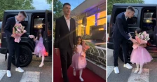 Најубавата придружба: Матурант од Србија ја понесе помалата сестричка на прославата и освои многу срца