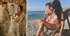 Филип Кузмановски со фотографија од бремената сопруга и синчето откри дека го очекува второто дете