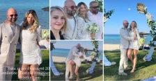 Првите фотографии од свадбената прослава во Грција на Марија и Бојан од Ај Кју кои го очекуваат првото дете