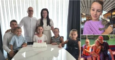 Антонијо Милошоски го прослави 10-тиот роденден на најстара ќерка со петте деца и сопругата Симона