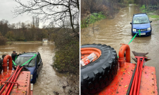 Спасени заглавени лица поради излевање на реката Пчиња, успешна спасувачка акција
