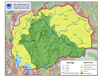 Предупредување за поплави:  Хидроаларм за истокот на земјата – дожд до 35 литри на метар квадратен
