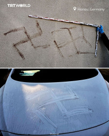 Маж уапсен во Германија затоа што со сопствената крв цртал свастики на згради и автомобили