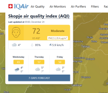 Скопје е загадено дури и на дожд!