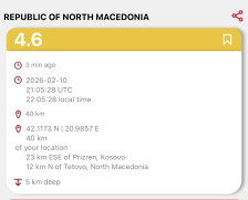 Силен земјотрес го тресеше Скопје вечерва!