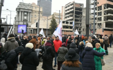 (Видео) Судии и обвинители на протест во Белгард: „Криминалците се на власт“