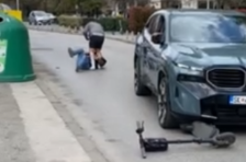 (Видео) Снимен е насилникот кој намерно газеше човек со џип во Аеродром и излезе да го тепа