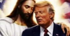 Трамп објави слика од Исус како го прегрнува: „Ми изгледа доста убаво!!!“