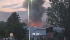 (Видео) Голем пожар во Радовиш, гори поранешна фабрика