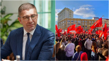 Го прекришија Законот за знамиња, за државна химна и Уставот – вели Мицкоски за протестот за полагање на правосудниот испит на албански