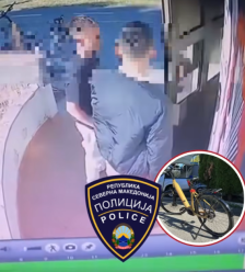 Приведени крадците што украдоа велосипед пред теретана во Скопје