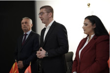 Мицкоски на отворање на новите канцеларии на здружението „ВМРО-ДПМНЕ Албанија“: Македонците во пиринскиот дел ја немаат оваа можност - Либертас