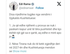Рама: Одлуката на Уставниот суд за Велиај е потврда дека не сум ја зграпчил целата власт, сега нека го ослободат од притвор - Либертас