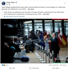 Орбан: Брисел се подготвува за војна до 2030 година - Либертас