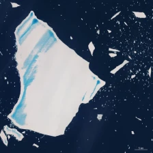 Поранешната најголема санта лед во светот видена од вселената како се распаѓа - Либертас