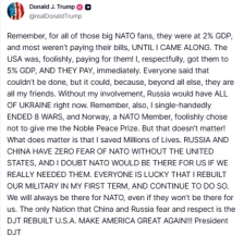 Трамп: „Секогаш ќе бидеме тука за НАТО, дури и ако тие нема да бидат тука за нас“ - Либертас