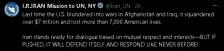 Иран е подготвен за дијалог, но ќе се брани ако биде нападнат, вели мисијата на Исламската Република - Либертас