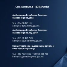 МНРиНТ и амбасадите во Доха и Абу Даби апелираат до македонските државјани да ги следат информациите и да ги контактираат за помош - Либертас