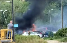 (ВИДЕО) Пожар под скопското Кале, Армијата и пожарникарите го изгаснале и спречиле понатамошно ширење - Либертас