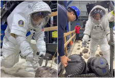 (ВИДЕО) Нема одмор: Екипажот на „Артемис II“ вежба чекорење на површината на Месечината - Либертас