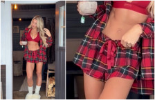 (Видео) „Гори“ и во лето и во зима: Снегот и бикините се она што ѝ треба на нејзиното убиствено тело