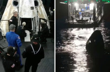 (Видео) Капсулата „Кру Драгон“ со болен астронаут и тројца членови на екипажот слета на Земјата