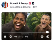 Трамп сè уште одбива да се извини за видеото на кое Обама и неговата сопруга се прикажани како мајмуни