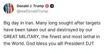 Трамп: Голем ден во Иран