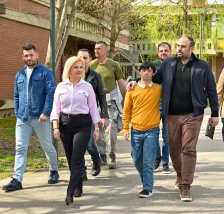 Градоначалникот на Град Скопје на настан организиран по повод Светскиот ден на лицата со Даунов синдром