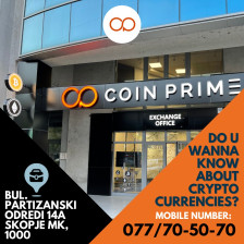 Coinprime – Доверлива крипто менувачница во Скопје со повеќе од 5 години искуство