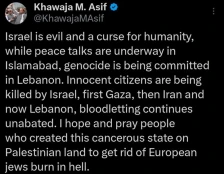 Пакистанскиот министер за одбрана избриша објава што ги налути Израелците