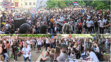 Реки народ на студентскиот протест во Белград