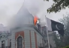 Видео: Пожар во амбасадата на Пакистан во Белград