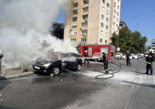 Во Велес се запалило возило во движење, оштетено и паркирано возило | Сител Телевизија