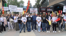 Протест на вработените во секторот игри на среќа - ако се донесе законот, ќе останеме на улица | Сител Телевизија