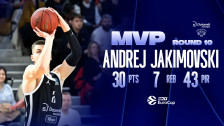(Видео) Партија за историја: Андреј Јакимовски со индекс 43 е МВП на колото во Еврокупот! - SportStation.mk