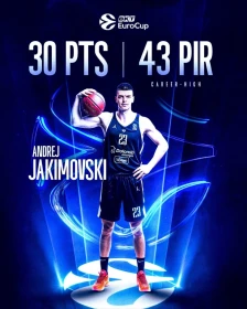 Јакимовски постави рекорд во Еврокупот