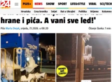 Снежно невреме во Хрватска: Патници со часови заробени во воз на станицата во Книн