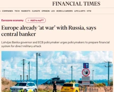 ЕУ веќе е „во војна“ со Русија, вели гувернерот на ЦБ на Летонија