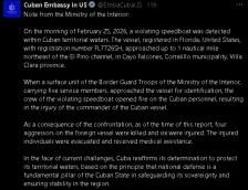 Четири лица загинаа во американски глисер по престрелка со кубанските гранични трупи