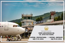 Николоски: Директни летови од Охрид до Братислава и Милано, нови туристи и можности за економијата