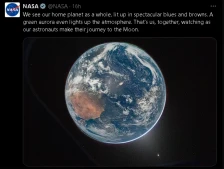 Астронаутите на мисијата на Месечината испратија фотографии од Земјата