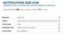 Во Германија откриен вирус Хепатитис А во смрзнато овошје од Србија