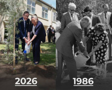 Израелскиот претседател го повтори гестот на неговиот татко и по 40 години засади маслинови дрвја во Камбера - telma.com.mk