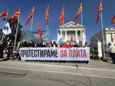 ФОТО Галерија од работничкиот протест на ССМ во Скопје - telma.com.mk