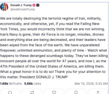 Трамп со закана до Иран: Внимавајте што ќе се случи денеска - telma.com.mk