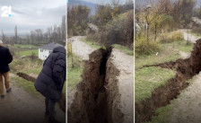 ВИДЕО: Огромна пукнатина на земјата кај Липково