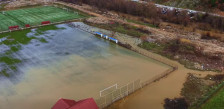 Последици од поплавите во Кичево – стадионот на ФК „Влазерими“ под вода